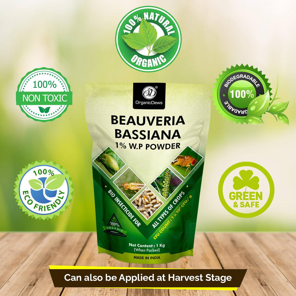OrganicDews Beauveria Bassiana (1x10^8 CFU/g) for Plants