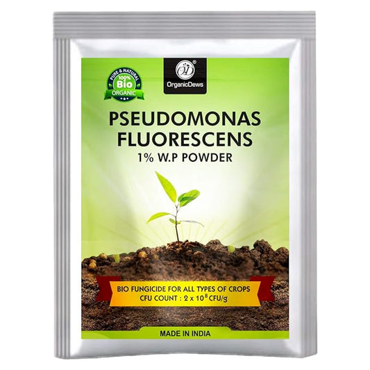 OrganicDews Pseudomonas Fluorescens Powder(2x10 8 CFU/g) for Seeds and Garden Plants - Against Root/Stem Rot, Wilt Fungal Dieases
