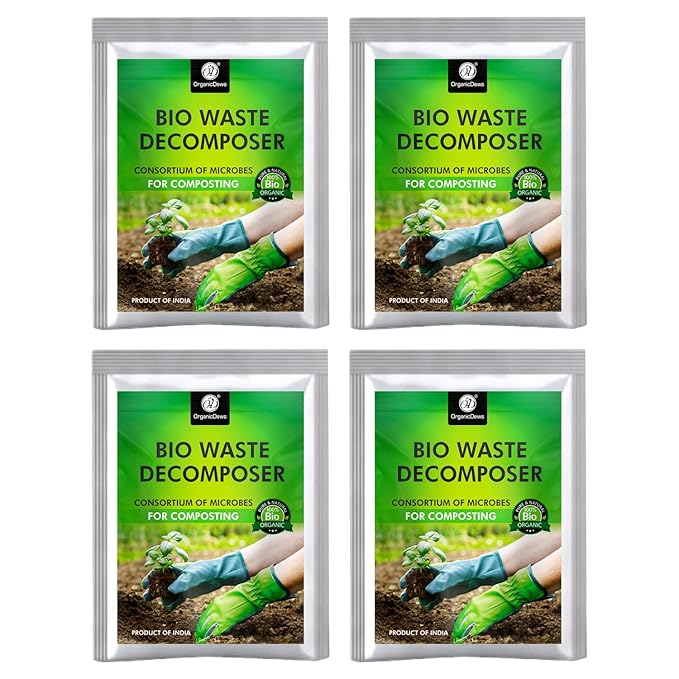 OrganicDews Bio Waste Decomposer – Microbial Inoculum for Faster Decomposition of Organic Kitchen & Garden Waste – Helps Convert Organic Waste into Compost – Easy Composting Solution