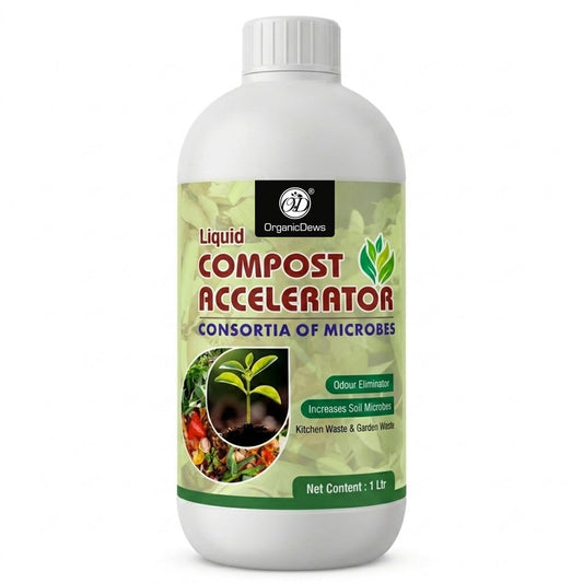 OrganicDews Liquid Compost Accelerator Microbial Inoculum for Faster Composting of Kitchen & Garden Waste – Suitable for Indoor Compost Bins & Outdoor Composting – Helps Reduce Odour