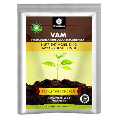 OrganicDews Vesicular Arbuscular Mycorrhiza (VAM) Powder - Nutrient Mobilizing Mycorrhizal Fungi for Plants - Improves Nutrient Uptake, Soil Fertility, Root Growth & Plant Growth - VAM