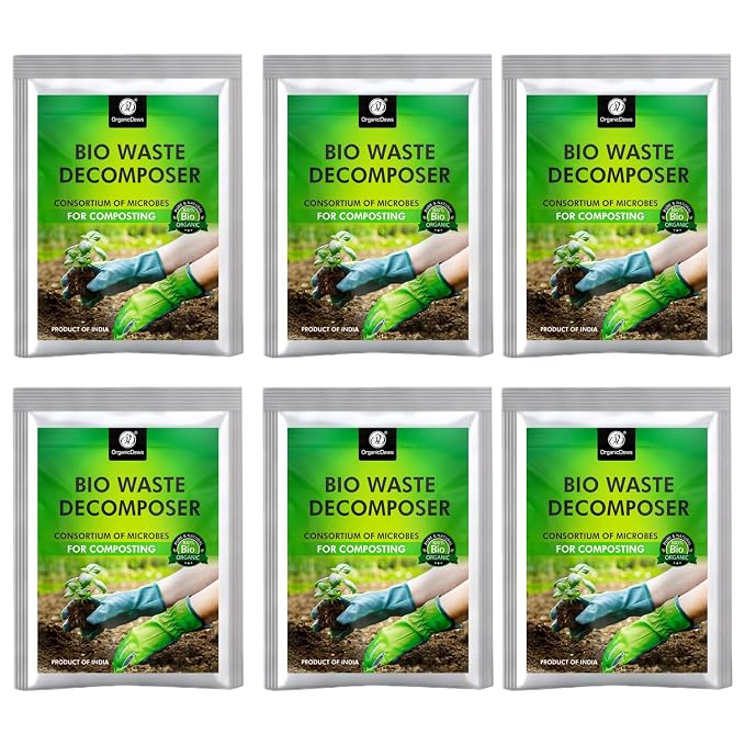 OrganicDews Bio Waste Decomposer – Microbial Inoculum for Faster Decomposition of Organic Kitchen & Garden Waste – Helps Convert Organic Waste into Compost – Easy Composting Solution