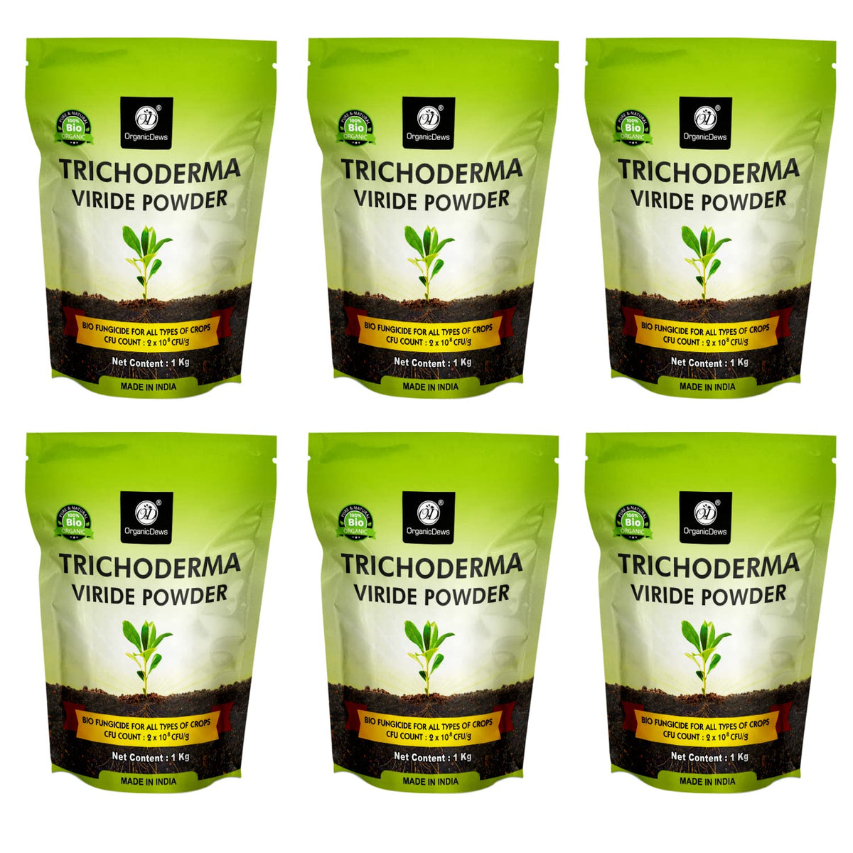 OrganicDews Trichoderma Viride Powder (2 x 10^8 CFU per Gram) For Plants