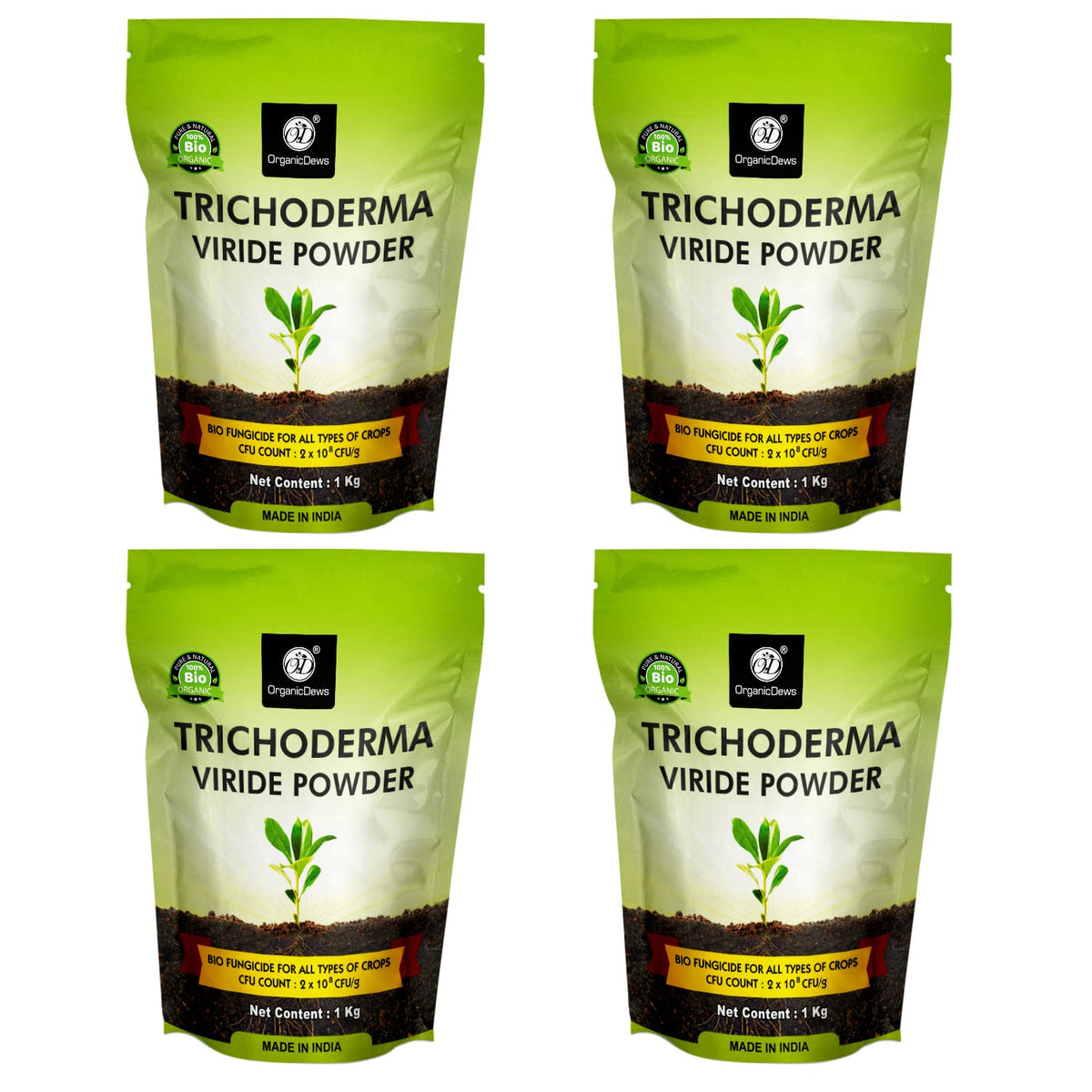 OrganicDews Trichoderma Viride Powder (2 x 10^8 CFU per Gram) For Plants