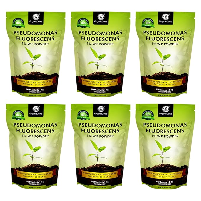 OrganicDews Pseudomonas Fluorescens Powder(2x10 8 CFU/g) for Seeds and Garden Plants - Against Root/Stem Rot, Wilt Fungal Dieases