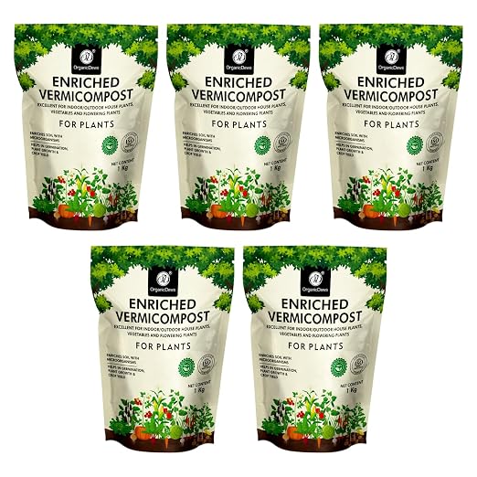 OrganicDews Enriched Vermicompost - Enriched & Fortified with Cow Dung and Bio Fertilizers - For Terrace Gardening, Vegetable/Flower Plants
