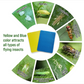 OrganicDews Yellow Double-Sided Sticky Glue Bug Trap (8 x 6 Inches) with Twist Tie – Flying Insect Trap for Gnats, Thrips, Fruit Flies & Other Flying Insects – Indoor & Outdoor Use